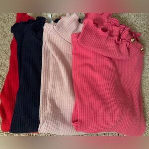 Janie and Jack girls ruffle trim turtleneck bundle size 5